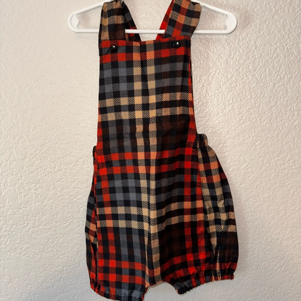 Ruby and Ma Fall Plaid Romper size 2T/3T